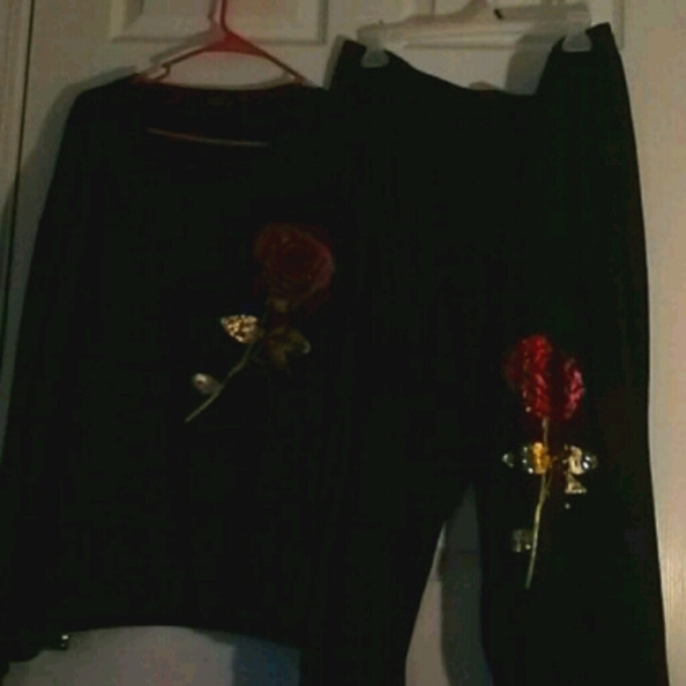 2pc. Black Sweat Suit